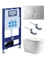(рама AQUATEK INS-0000025 +крепление KKI-0000002 +кнопка KDI-0000068 +унитаз AQ1112-00 +тонкое сиденье с механиз) SET AQUATEK КЛАССИК cm-068 4в1