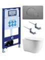 (рама AQUATEK INS-0000025 +крепление KKI-0000002 +кнопка KDI-0000070 +унитаз AQ1112-00 +тонкое сиденье с механиз) SET AQUATEK КЛАССИК cm-070 4в1