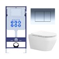Set AQUATEK ЛЕЯ (рама AQUATEK Standard INS-0000012 с звукоиз.прокладкой+крепеж KKI-0000002+кнопкаKDI-0000010+унитаз ЛЕЯ AQ1199-00 с крышкой-сиденьем SET AQUATEK ЛЕЯ-010 4в1