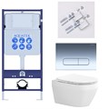 SET AQUATEK ЛЕЯ Т (рама AQUATEK Standard INS-0000012, клавиша KDI-0000016 ,KKI-0000002 крепёж+унитаз ЛЕЯ AQ1199T-00 с тонким сиденьем soft-close SET AQUATEK ЛЕЯ Т-016 4в1