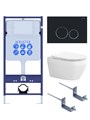SET AQUATEK ЛЕЯ Т (рама AQUATEK Standard INS-0000012, клавиша KDI-0000020 ,KKI-0000002 крепёж+унитаз ЛЕЯ AQ1199T-00 с тонким сиденьем soft-close SET AQUATEK ЛЕЯ Т-0-20 4в1