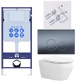 SET AQUATEK ЛЕЯ Т (рама AQUATEK Standard INS-0000012, клавиша KDI-0000035 ,KKI-0000002 крепёж+унитаз ЛЕЯ AQ1199T-00 с тонким сиденьем soft-close SET AQUATEK ЛЕЯ Т-035 4в1