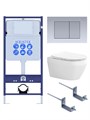 SET AQUATEK ЛЕЯ-011 4в1 (рама AQUATEK Standard INS-0000012+крепеж KKI-0000002+клавиша KDI-0000011+унитаз ЛЕЯ AQ1199-00 с тонким сиденьем soft-close) SET AQUATEK ЛЕЯ cm-011 4в1