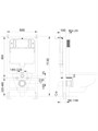 (рама AQUATEK Standard INS-0000012(без клавиши и крепежа)+унитаз ЛИБРА AQ1505T-00 с тонким сиденьем soft-close TORNADO) SET AQUATEK ЛИБРА T
