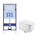 (рама AQUATEK Standard INS-0000012(без клавиши и крепежа)+унитаз ЛУГАНО AQ2002-00 с тонким сиденьем soft-close SET AQUATEK ЛУГАНО