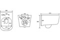 (рама AQUATEK Standard INS-0000012(без клавиши и крепежа)+унитаз ЛУГАНО AQ2002-00 с тонким сиденьем soft-close SET AQUATEK ЛУГАНО