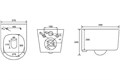 (рама AQUATEK Standard INS-0000012(без клавиши и крепежа)+унитаз МИЯ AQ2004-00 с тонким сиденьем soft-close SET AQUATEK МИЯ