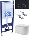 SET AQUATEK МИЯ 4в1 (рама AQUATEK Standard INS-0000012+ кркпеж KKI-0000002+клавиша KDI-0000020+унитаз МИЯ AQ2004-00 с тонким сиденьем soft-close SET AQUATEK МИЯ-020 4в1