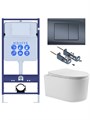 (рама AQUATEK Standard INS-0000012+крепёж KKI-0000016 +кнопка KDI-0000033 +унитаз МИЯ AQ2004T-00 с тонким сиденьем soft-close SET AQUATEK МИЯ Т-033 4в1