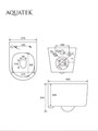(рама AQUATEK Standard INS-0000012+крепёж KKI-0000016 +кнопка KDI-0000033 +унитаз МИЯ AQ2004T-00 с тонким сиденьем soft-close SET AQUATEK МИЯ Т-033 4в1