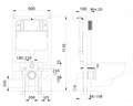 (рама AQUATEK Standard INS-0000020+ крепеж KKI-0000002+клавиша KDI-0000025+унитаз AQ2004-MB с тонким сиденьем soft-close SET AQUATEK МИЯ-MB-025 4в1