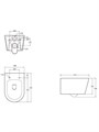 (рама AQUATEK Standard INS-0000017(без клавиши и крепежа)+унитаз ОБЕРОН AQ1365T-00 с тонким сиденьем soft-close SET AQUATEK ОБЕРОН T INS-017