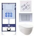 SET AQUATEK ПОЛАРИС (рама AQUATEK Standard INS-0000012+унитаз ПОЛАРИС AQ0700-00 с тонким сиденьем soft-close+ крепеж KKI-0000002 +панель KDI-0000011) SET AQUATEK ПОЛАРИС-011 4в1