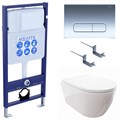 SET AQUATEK ПОЛАРИС (рама AQUATEK Standard INS-0000012+унитаз ПОЛАРИС AQ0700-00 с тонким сиденьем soft-close+ крепеж KKI-0000002 +панель KDI-0000016) SET AQUATEK ПОЛАРИС-016 4в1