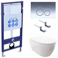 SET AQUATEK ПОЛАРИС (рама AQUATEK Standard INS-0000012+унитаз ПОЛАРИС AQ0700-00 с тонким сиденьем soft-close+ крепеж KKI-0000002 +панель KDI-0000018) SET AQUATEK ПОЛАРИС-018 4в1