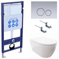 SET AQUATEK ПОЛАРИС (рама AQUATEK Standard INS-0000012+унитаз ПОЛАРИС AQ0700-00 с тонким сиденьем soft-close+ крепеж KKI-0000002 +панель KDI-0000019) SET AQUATEK ПОЛАРИС-019 4в1