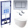 SET AQUATEK ПОЛАРИС (рама AQUATEK Standard INS-0000012+унитаз ПОЛАРИС AQ0700-00 с тонким сиденьем soft-close+ крепеж KKI-0000002 +панель KDI-0000032) SET AQUATEK ПОЛАРИС-032 4в1