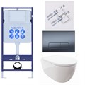 SET AQUATEK ПОЛАРИС (рама AQUATEK Standard INS-0000012+унитаз ПОЛАРИС AQ0700-00 с тонким сиденьем soft-close+ крепеж KKI-0000002 +панель KDI-0000034) SET AQUATEK ПОЛАРИС-034 4в1