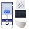 SET AQUATEK ПОЛАРИС (рама AQUATEK Standard INS-0000012+унитаз ПОЛАРИС AQ0700-00 с тонким сиденьем soft-close+ крепеж KKI-0000002 +панель KDI-0000045) SET AQUATEK ПОЛАРИС-045 4в1