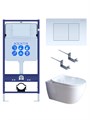 SET AQUATEK ПОЛАРИС (рама AQUATEK Standard INS-0000012+унитаз ПОЛАРИС AQ0700-01 с тонким сиденьем soft-close+ крепеж KKI-0000002 +панель KDI-0000009) SET AQUATEK ПОЛАРИС-01-009 4в1