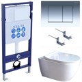 SET AQUATEK ПОЛАРИС (рама AQUATEK Standard INS-0000012+унитаз ПОЛАРИС AQ0700-01 с тонким сиденьем soft-close+ крепеж KKI-0000002 +панель KDI-0000010) SET AQUATEK ПОЛАРИС-01-010 4в1