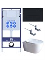 SET AQUATEK ПОЛАРИС (рама AQUATEK Standard INS-0000012+унитаз ПОЛАРИС AQ0700-01 с тонким сиденьем soft-close+ крепеж KKI-0000002 +панель KDI-0000017) SET AQUATEK ПОЛАРИС-01-017 4в1