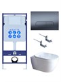 SET AQUATEK ПОЛАРИС (рама AQUATEK Standard INS-0000012+унитаз ПОЛАРИС AQ0700-01 с тонким сиденьем soft-close+ крепеж KKI-0000002 +панель KDI-0000034) SET AQUATEK ПОЛАРИС-01-034 4в1