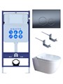 SET AQUATEK ПОЛАРИС (рама AQUATEK Standard INS-0000012+унитаз ПОЛАРИС AQ0700-01 с тонким сиденьем soft-close+ крепеж KKI-0000002 +панель KDI-0000035) SET AQUATEK ПОЛАРИС-01-035 4в1