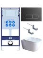 SET AQUATEK ПОЛАРИС (рама AQUATEK Standard INS-0000012+унитаз ПОЛАРИС AQ0700-01 с тонким сиденьем soft-close+ крепеж KKI-0000002 +панель KDI-0000065) SET AQUATEK ПОЛАРИС-01-065 4в1
