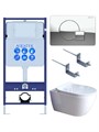 SET AQUATEK ПОЛАРИС (рама AQUATEK Standard INS-0000012+унитаз ПОЛАРИС AQ0700-01 с тонким сиденьем soft-close+ крепеж KKI-0000002 +панель KDI-0000067) SET AQUATEK ПОЛАРИС-01-067 4в1