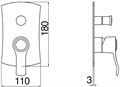 SOFI смеситель для ванны (внешняя часть) SI98100/EBR