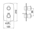 SOFI термостатический смеситель для душа (внешняя часть), бронза SI98102BR