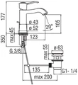 SOFI смеситель для раковины, бронза SI98118/1BR
