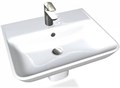 STRUKTURA  Раковина 55x40 с отв.для смесителя,сл.пер.,белый EGE112-00