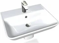 EGE112-00 STRUKTURA Раковина 55x40 с отв. для смесителя, сл.пер., белый EGE112-00