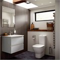 TESI AquaBlade® Напольный унитаз для монтажа с бачком, горизонтальный выпуск, глубокий смыв, сидение и крышка заказывается доп, с крепежом T008701
