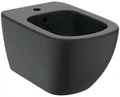 T3552V3 TESI BLACK Подвесное биде, с отверстием под смеситель, с отверстием перелива, с крепежом TT0299598 (для полностью скрытого монтажа) T3552V3