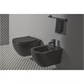T3552V3 TESI BLACK Подвесное биде, с отверстием под смеситель, с отверстием перелива, с крепежом TT0299598 (для полностью скрытого монтажа) T3552V3