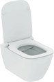 T533001 I life B Подвесной безободковый унитаз RimLS+, с крепежом WW966066 с сиденьем и крышкой Ideal Standard i.life B T500301 T533001