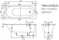 UBQ 170 OBE 2V-01 OBERON Solo Ванна 170x75, с ножками, белая, материал кварил Quaryl®, вкл. сверло для перелива UBQ170OBE2V-01
