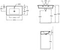 EXAE112-00 VOX Подвесная раковина-столешница 81 x 46 см EXAE112-00