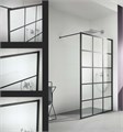 WALK-IN Dark Edition  Душ.ограждение H=2000,L=1200, проф.черный Soft+стекло прозр.ESG с покр.KERMIclean(стаб.1200 мм) решетка-рисунок XD WW1 12020 3PK