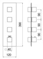 SEVEN термостатический смеситель для ванны 4 выхода (внешняя часть) WE00104/QCR