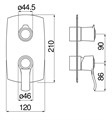 SOFI смеситель для душа( внешняя часть), бронза WE81102/SIBR