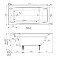 Wotte Forma 1500х700х445 ванна чугунная (БП-э00д1470) Forma 1500x700