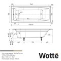 Wotte Forma 1700х700х445 ванна чугунная (БП-э00д1468) Forma 1700x700