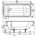 Wotte Start 1500х700х445 ванна чугунная (БП-э0001099) Start 1500x700