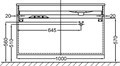XAC112K-Z-00+EB2045-RA-G1C Комплект Vox раковина столешница 100 см с мебелью (100 см) с 3 выдвижными ящичками, белый бл. лак XAC112K-Z-00+2045-RA-G1C