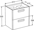 GAP Модуль для раковины 60 см, белый ПВХ ZRU9302734