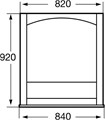 America зеркало 850мм,орех ZRU9302793